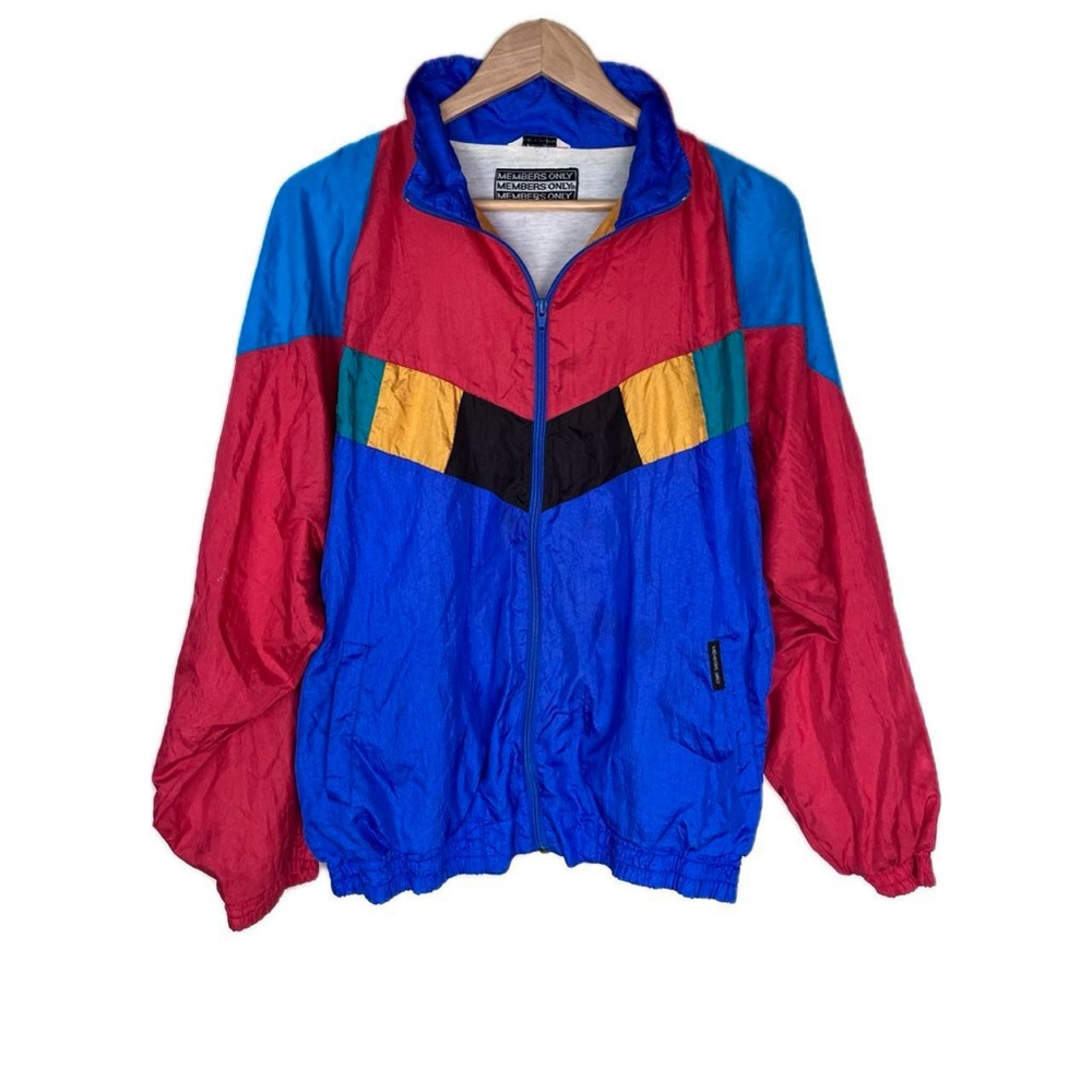 Members Only color block windbreaker